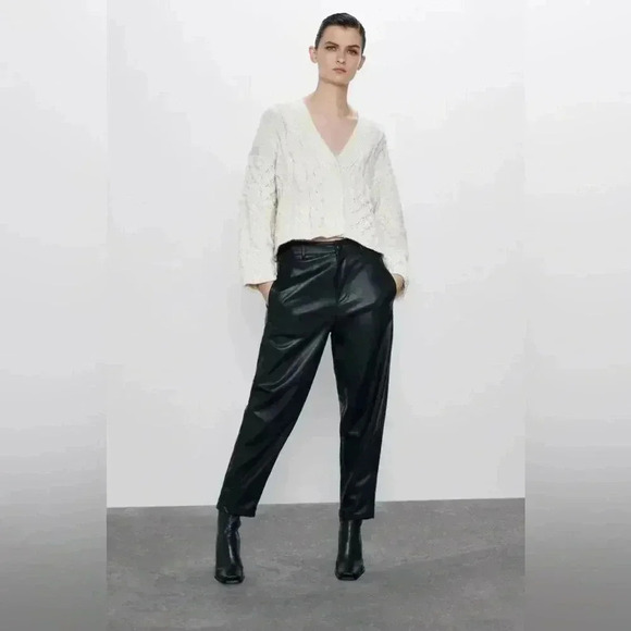 Zara faux leather pants S - Picture 1 of 10